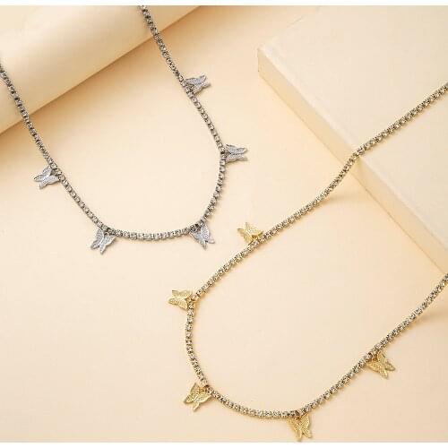 VG 6 YM New Fashion Punk Style Rhinestone Butterfly Belly Chain Gold Color Alloy Body Chain for Women Party Jewelry Wholesale