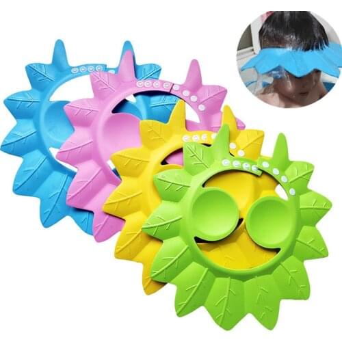 1PCS Kids Safe Shampoo Shower Bathing Cap Bath Protect Adjustable Foam Soft Cap for Baby Wash Hair Shield Children Bathing Hat