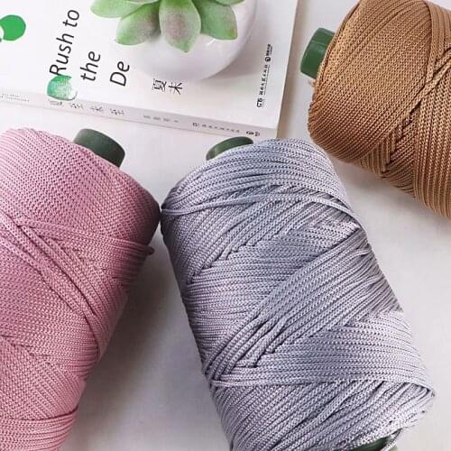 2pieces 460 grams of light viscose ice rope summer sun hat hand woven diy hook cushion hollow bright silk medium thick wool
