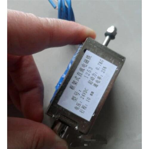 1pc Small DC 24V Traction Electromagnet 1253 Through Electromagnet