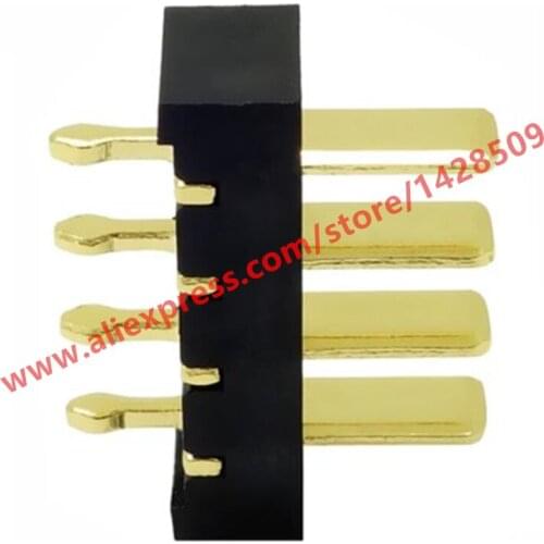 10pcs Large Current 5A 4P Gold Plating Battery Connector 2.5mm Pitch 4.2mm Lengthen Needle Male Socket Adaptor