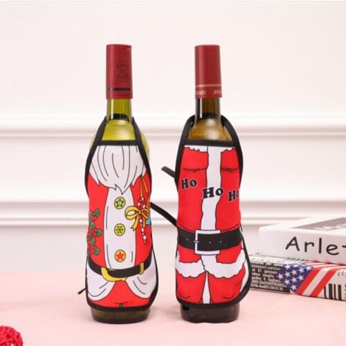 2019 1Pc Multi Styles Christmas Bottle Cover For Christmas Home Decoration Wine Bottle Bottle Sets Xmas Party Supplies