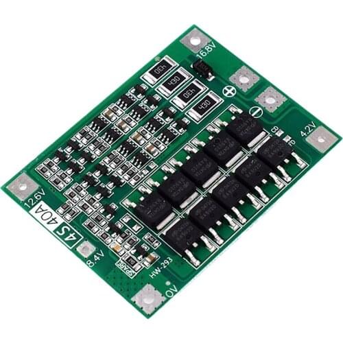 4S 40A Li-Ion Lithium Battery 18650 Charger Pcb Bms Protection Board with Balance for Drill Motor 14.8V 16.8V Lipo Cell Module
