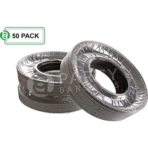 50pcs Electric Stove Covers Electric Stove Bib Liners Disposable Aluminum Foil Round Cover Liners Stove Clean Liner Household