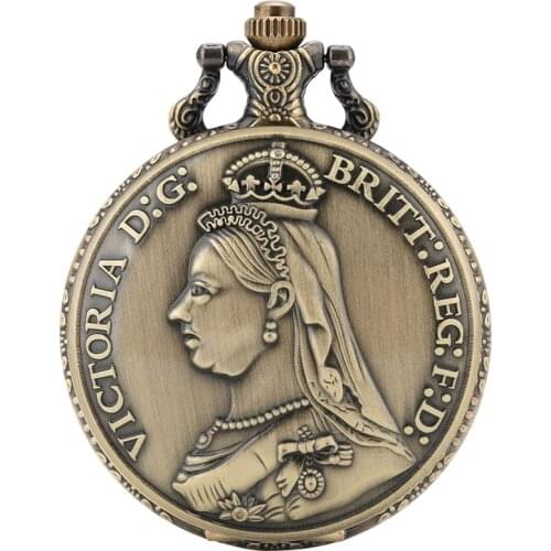 1888 Britt Horse Sword Bronze Coin Quartz Pocket Watch Vintage Antique The Crafts Victoria D:G: Britt:Reg:F:D: Art Collectibles