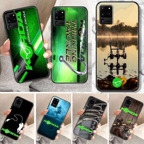 Korda Fishing Tackle Phone case For Samsung Galaxy Note 4 8 9 10 20 S8 S9 S10 S10E S20 Plus UITRA Ultra black silicone back art