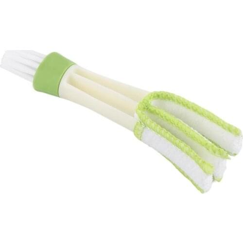 Double Slider 2 In 1 Car Air-conditioner Outlet Cleaning Brush Window Keyboards Multi-purpose Detail Cleaning Dust Remove Brush