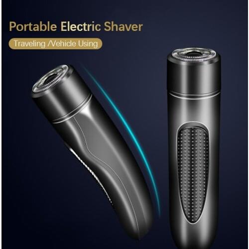 Mini Mens Electric Shaver Long Battery life 0.08mm Double Ring floating Sharp Blades Fast Cutting Hair Removal Traveling Use