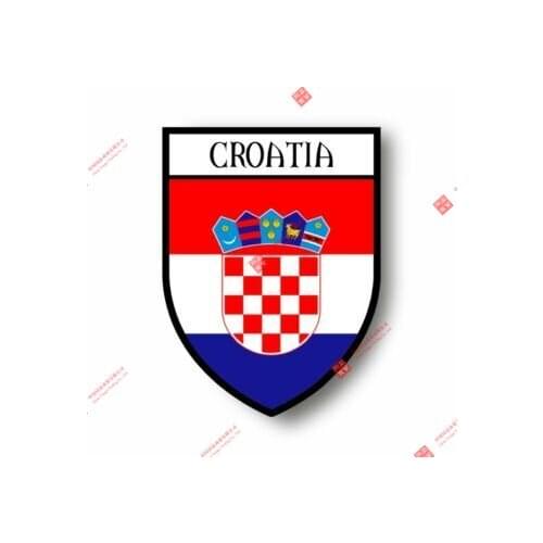 Personality Stickers Decal Souvenir Vinyl Car Shield City Flag World Crest Croatia Car Decal Decoration Laptop