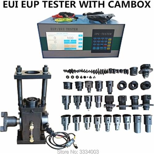 EUI/EUP Tester with Cambox and Camshaft, with 4 camshafts and 23 adapters, common rail test bench