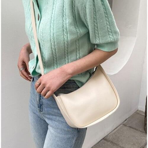 Fashion New Crossbody Bag for Women Solid Color Soft Pu Leather Irregular Messenger Bag Female Shoulder Handbag 2021