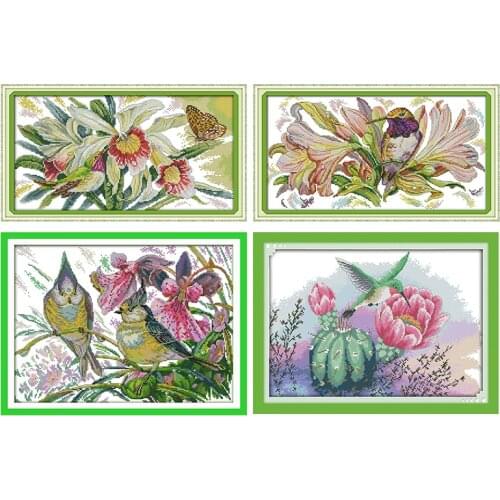 Cross Stitch Kits The Early Spring Birds Pattern Counted Printed Canva 11CT 14CT Print Stamped Fabric Needlework Embroidery Sets