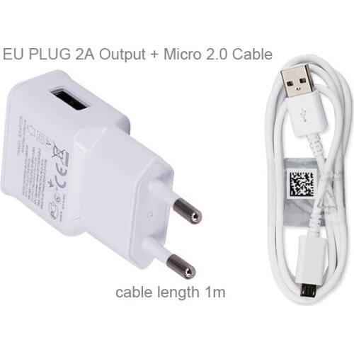 2A EU US Wall Mobile Phone Charger+USB Data Cable For Samsung Z3 Corporate Edition,Galaxy J8/J2 (2016)/On5 Pro/On7 Pro,Cubot R11