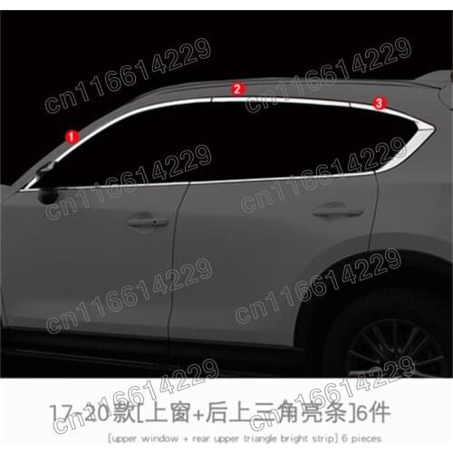 Stainless Steel Door Window Trims window trim cover trim For Mazda CX5 CX-5 KF 2017 2018 2019 2020 2021 Car styling