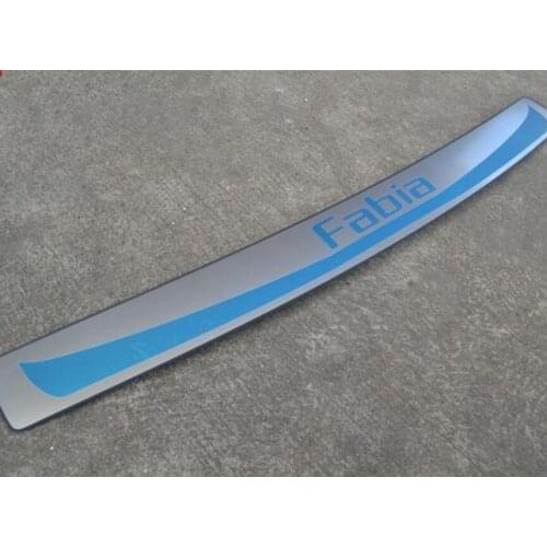 Stainless steel The Rear Trunk Trim Lid Threshold rear door sill car styling For Skoda Fabia 2015 - 2018