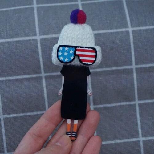 New handmade brooch hat with glass pin brooch fashion brooch pins model pins accessories