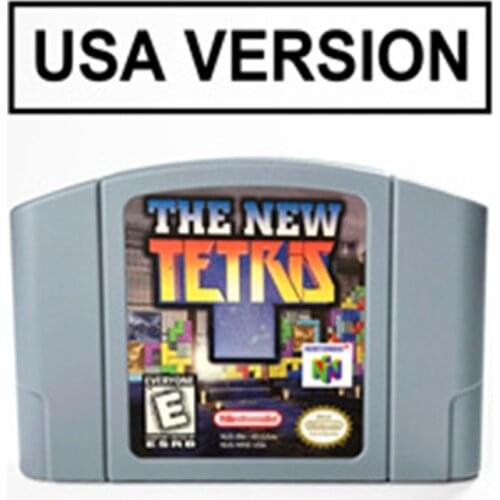 The New Tetris For 64 Bit Game Cartridge USA Version NTSC Format