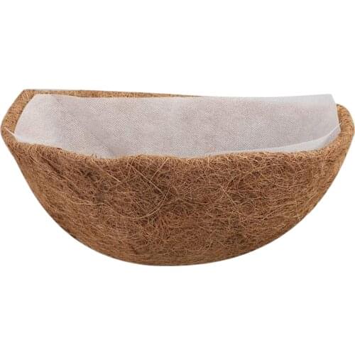 Coco Liner for Planters, Multiple Sizes Round Replacement Plant Basket Liners Natural Coco Fiber Liner for Hanging Basket