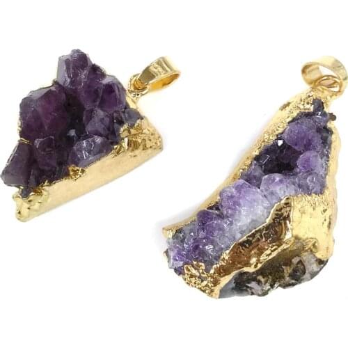 Natural Semi Precious Stone Pendant Infinity Amethysts Bud Making Necklaces Bracelets And Earrings For DIY