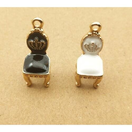 10pcs 10x26mm enamel chair charm for jewelry making cute earring pendant bracelet necklace charms diy design charms
