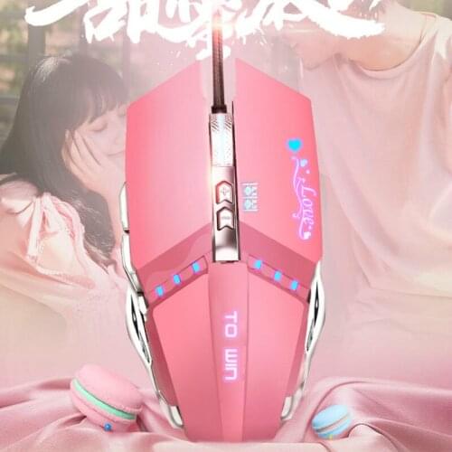 Usb Wired Gaming Mouse Metal Mechanical Macro Programming Computer Mouse 3500 Dpi 4 Color Breathing Light Gaming Mouse 2 color