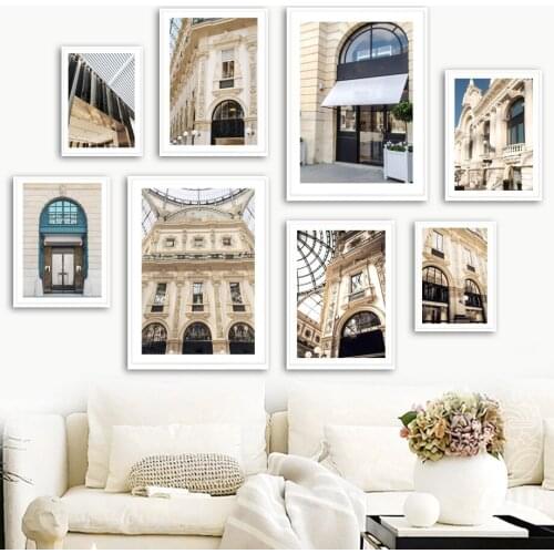 Vogue Store Retro Architecture Fashion Wall Art Canvas Painting Nordic Posters And Prints Wall Pictures For Living Room Decor
