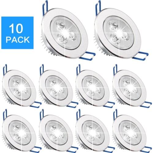 10 Pack/lots 110V 220V LED Spot Light 9W 12W 15W Dimmable Downlight Indoor Home Lamps Bright Recessed Decoration Ceiling Lamp