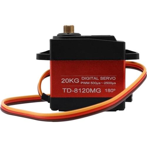 Td-8120Mg Waterproof Metal Gear Digital Servo With 20Kg High Torque 180Angle For Rc Remote Control Car Model Vehicle 20Kg Servo