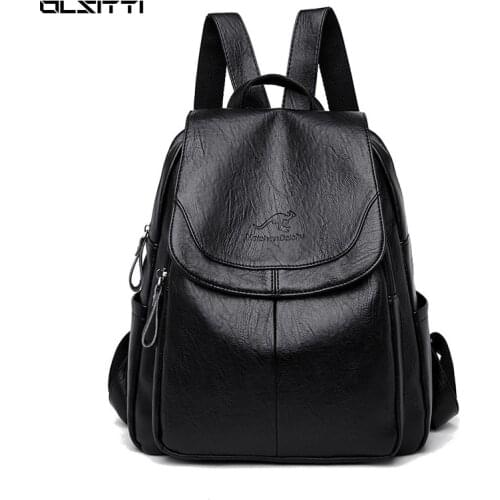 High Quality Soft Leather Backpacks for Women 2021 New Large Capacity Multifunction Travel Backpack Unforgettable Women Bag