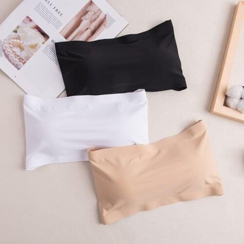 Ice silk seamless beauty back wrapped chest sexy bra for women tube push up bras trapless soutien gorge femme underwear women