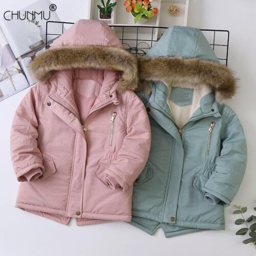 Winter Baby Boy Jacket Girls Coat Warm Fur Collar Kids Outerwear Coats Boys Clothes Children Fashion Windbreaker Kid Jackets