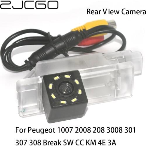 ZJCGO HD Car Rear View Reverse Back Up Parking Waterproof Camera for Peugeot 1007 2008 208 3008 301 307 308 Break SW CC KM 4E 3A