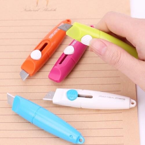 1PC Portable Office to Learn Tailoring Supplies Useful Stationery Knife Stainless Steel Paper Cutter 5 Kinds of Color Art Knife