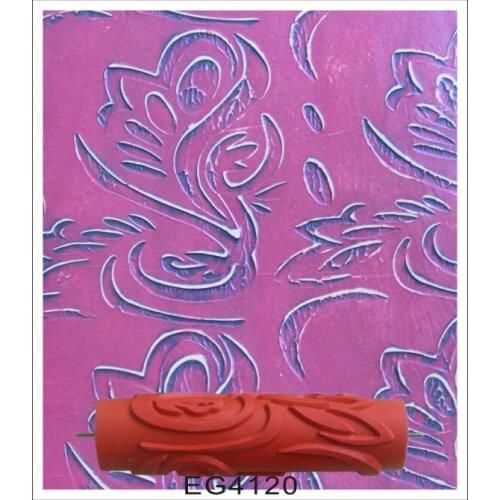 10 inch blue rubber roller wall decoration painting roller 10" DIY decorative wall paint roller without hand grip EG4120