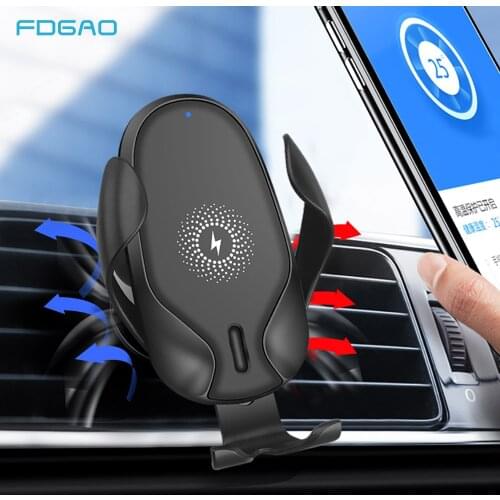 15W Automatic Charger Qi Fast Wireless Charging Car Mount Gravity Air Vent Phone Holder For iPhone 11 XS XR X 8 Samsung S10 S9