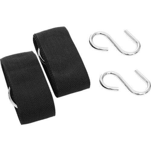 2pcs outdoor lanyard special thick strap nylon with hooks hammock accessories tree straps spare parts for canvas swings