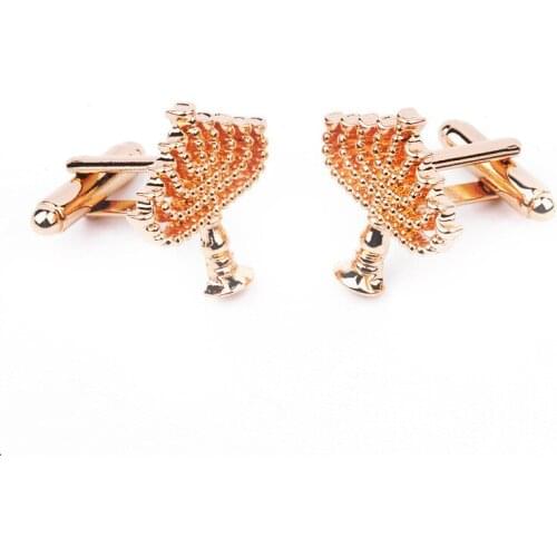 2018 French Shirt Snap Jewelry Geometric Unique Wedding Groom Men Cuff Links Business Gold Candlesticks Mens Cufflinks Jewelry