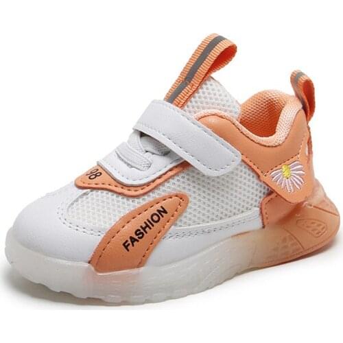 2021 Spring Autumn Kids Sports Shoes Children Casual Boys Sneaker Fashion Girls 1 2 3 Year Old Anti-Slippery