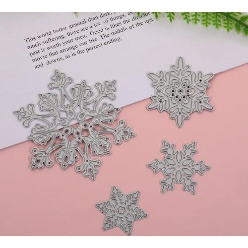 4PCs Snowflake Frame Sets Metal Cutting Dies Cut Die Mold Scrapbook Paper Craft Knife Mould Album Decor Embossing Stencil Dies