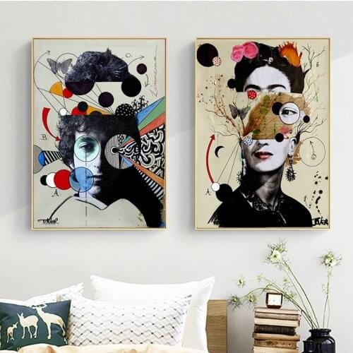 Abstract Character Face Separation Canvas Painting Posters and Prints Cuadros Wall Art Picture for Living Room Home Decor