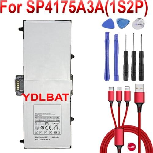 3.7V 6860mAh battery For samsung SP4175A3A(1S2P) tablet PC