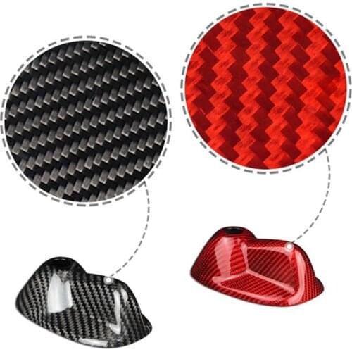 NEW-Carbon Fiber Car Roof Shark Fin Antenna Decal Aerials Decoration Cover for Mini Cooper Clubman R55 R56