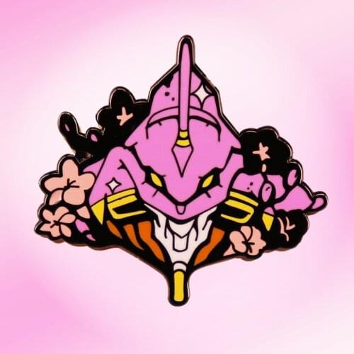 Berserker Eva Unit 01 Mecha Head Enamel Brooch Pin Backpack Hat Bag Lapel Pins Badges Women Mens Fashion Jewelry Accessories