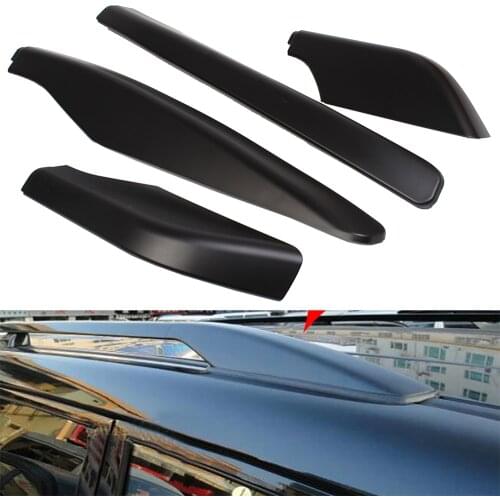 For Mitsubishi Pajero V80 2009-2014 2015 2016 2017 2018 Black ABS Roof Rack Bar Rail End Protection Cover Shell replace 4PCS