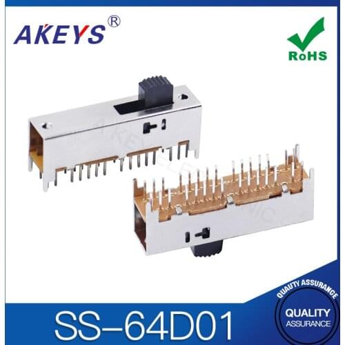 SS-64D01 (6P4T) Handle height 6mm 4-gear Toggle Switch 4 fixed feet 30 vertical