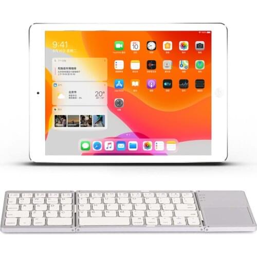 Huwei Mini folding keyboard Bluetooth Foldable Wireless Keypad with Touchpad For iPad Pro 11 12.9 inch 2018 2020 Tablets case