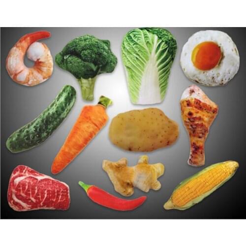 Pet Dog Toy Plush Canvas Bite Toys Catnip Dog Cite Vocal Creative Simulation Vegetable Chicken Bone Toy Chew Squeak Toy