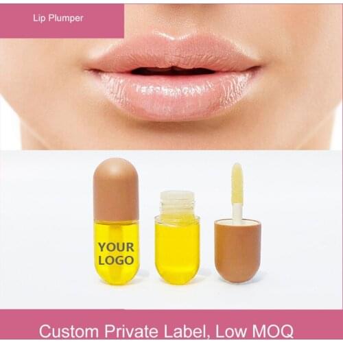 Custom Private Label Lips Plumper Moisturizing Repairing Reduce Lip Fine Line Cosmetics Sexy Lip Plump Enhancer Makeup Lipgloss