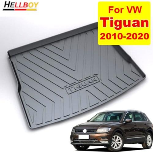 Car Trunk Carpet Cargo Liner Floor Mats For VW Tiguan 2020 2019 2018 2017 2016 2015-2010 MK2 MK1 Rear Boot Cover Accessories