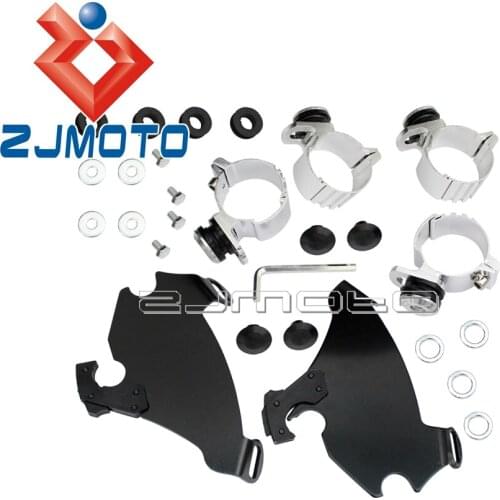 Motorcycle 35mm-41mm Fork Headlight Fairing Accessories Trigger Lock Mounting Kits For Harley Dyna FXD Sportster 1986-2016